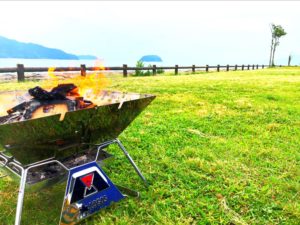 海とたき火